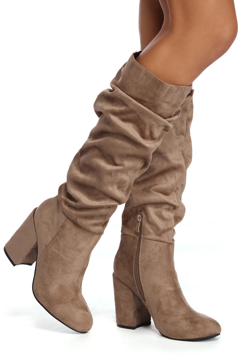 faux suede boots