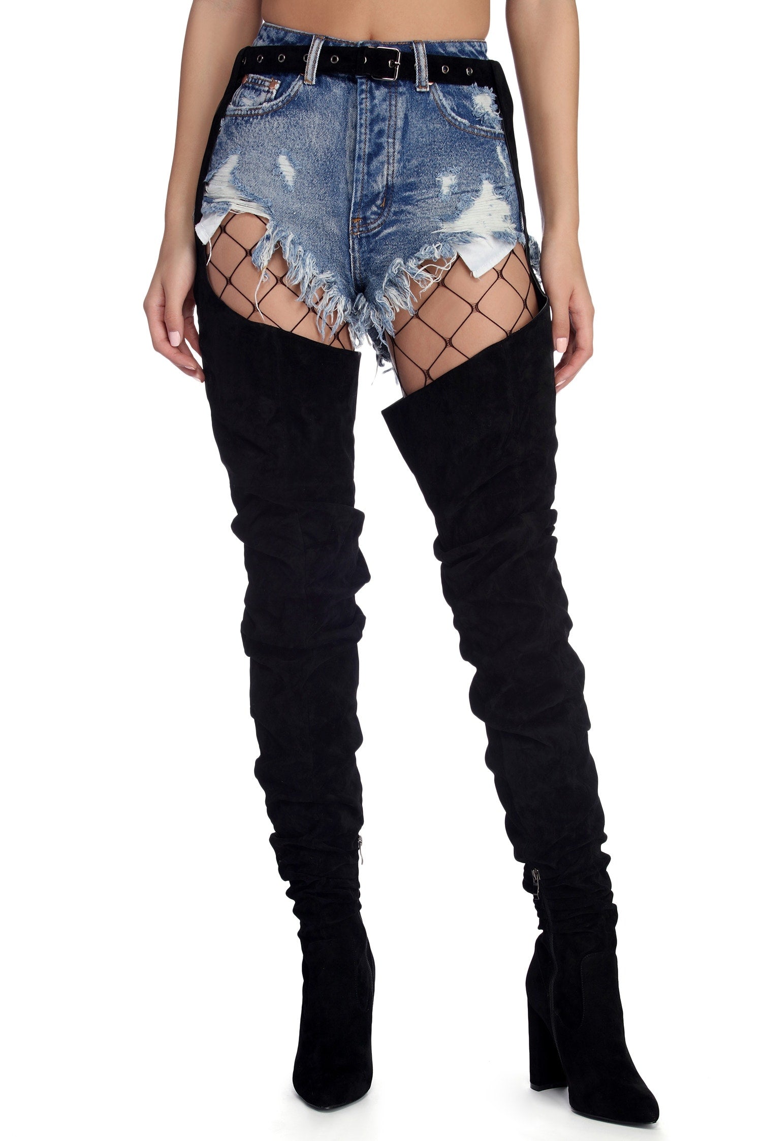 thigh high chap boots