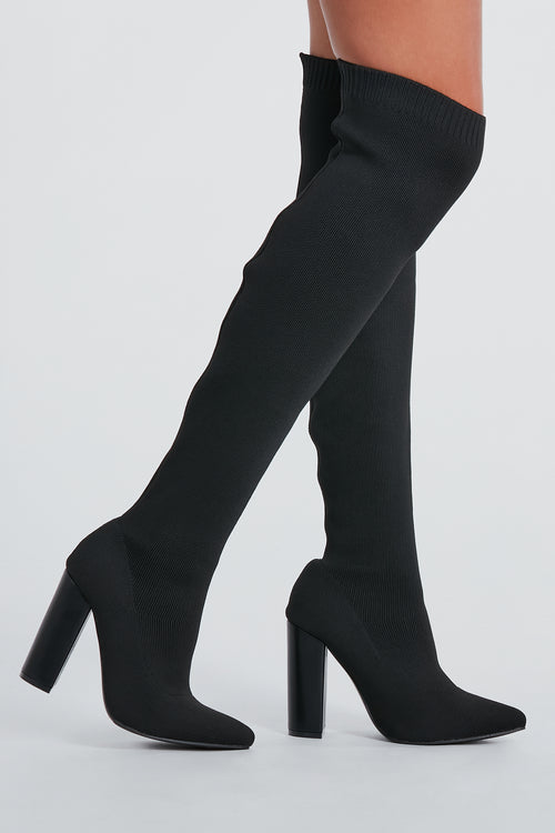 FD1 High Women's Boots, Tied Black Verlon - KeeShoes