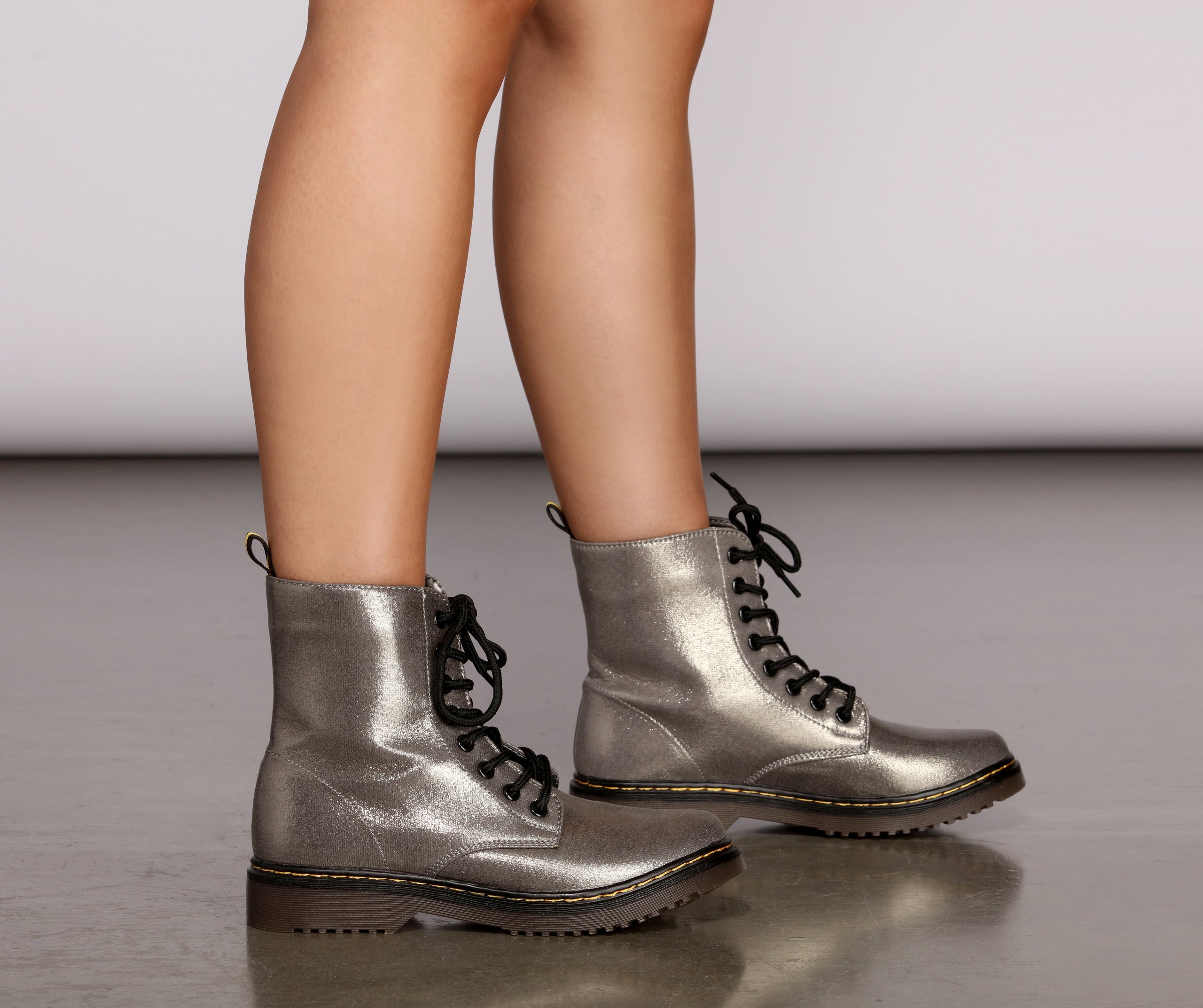 glitter steel toe boots