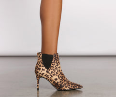 leopard print stiletto booties