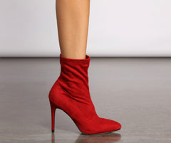 red stiletto sock boots