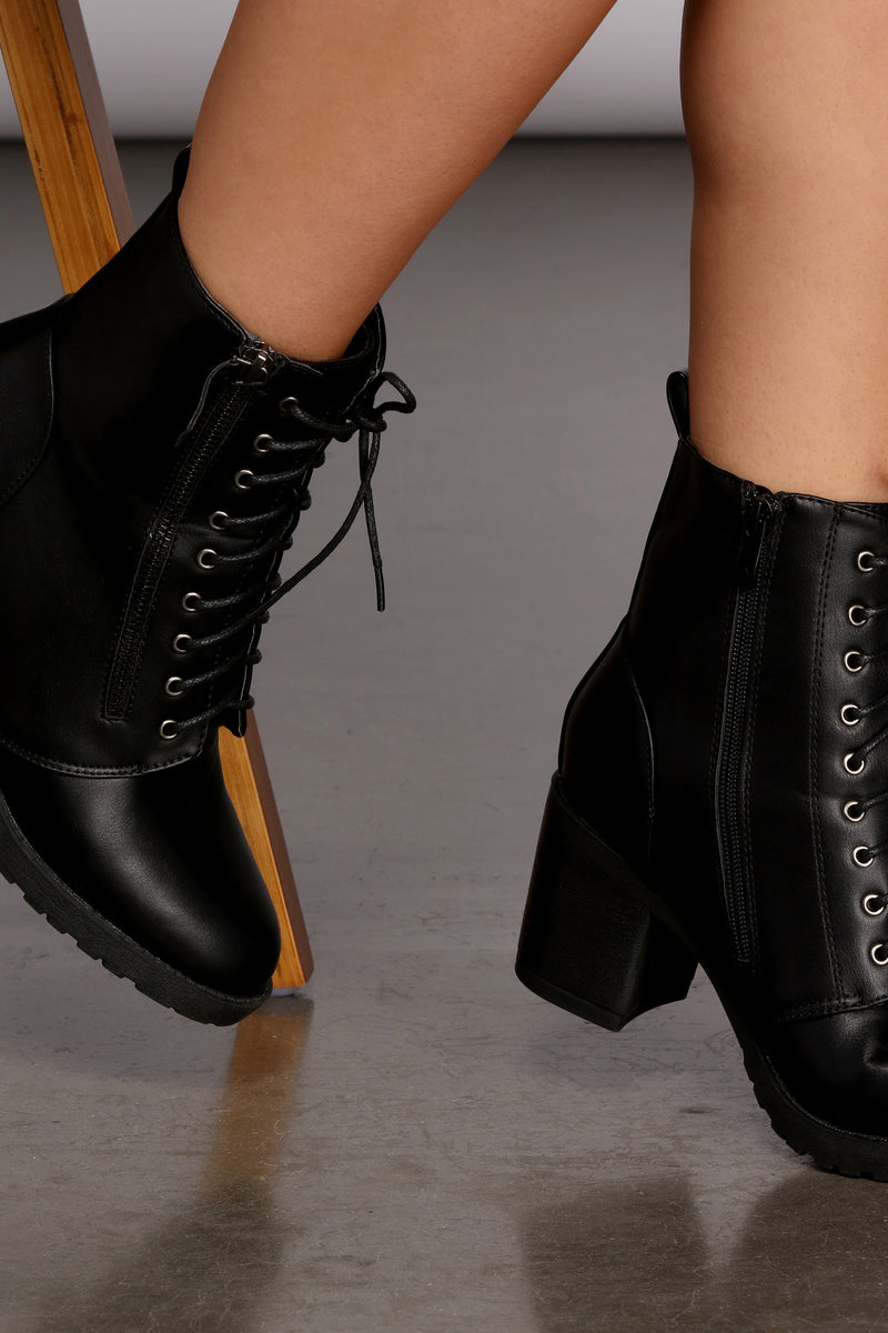 lace up bootie