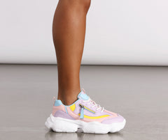 chunky pastel sneakers