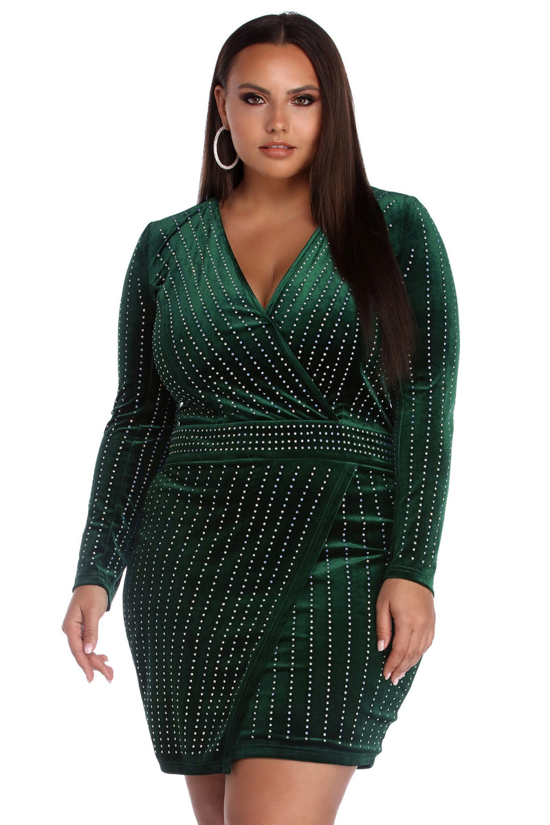 wallis green velvet wrap dress