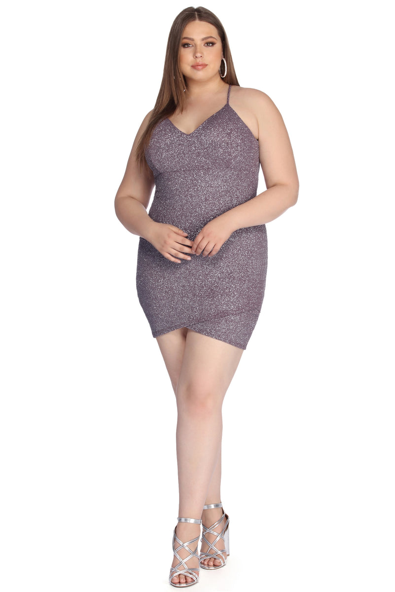 Plus Glow In Glitter Dress – Windsor