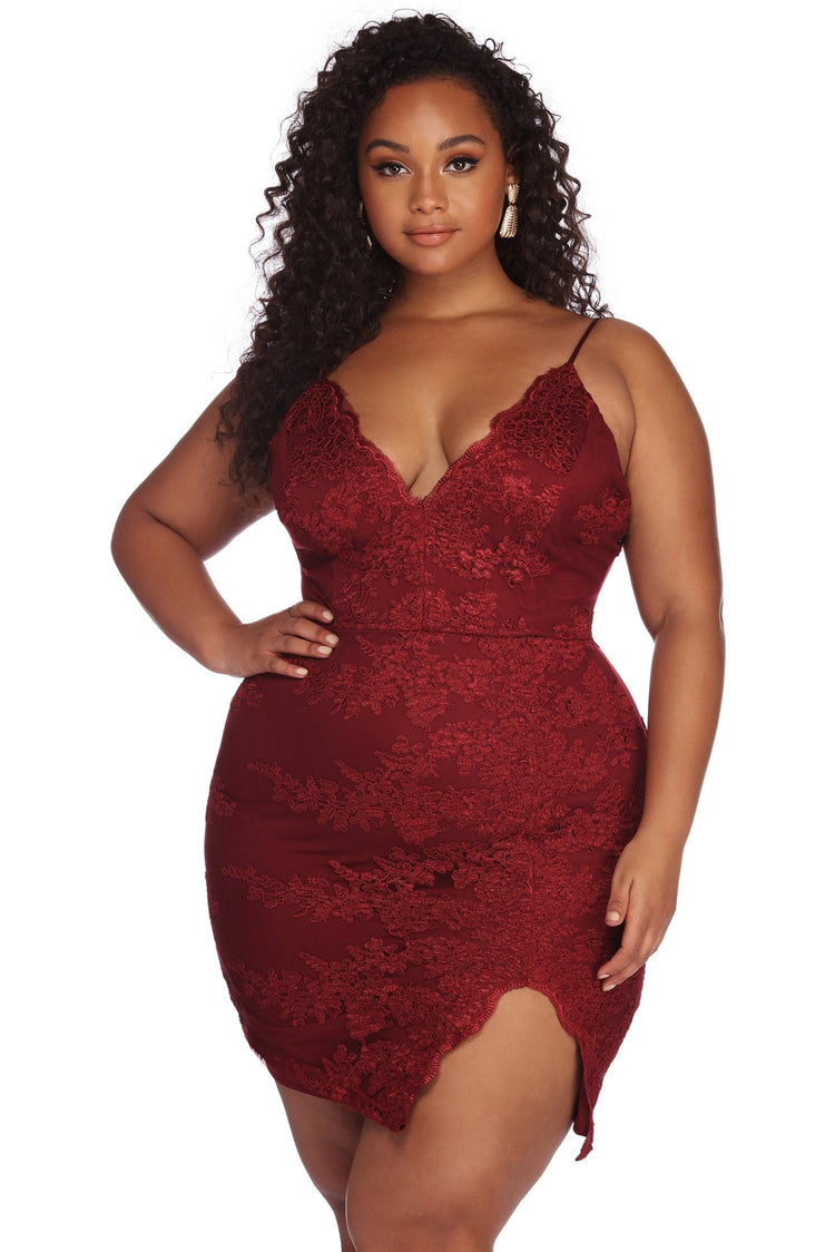 windsor burgundy lace dress