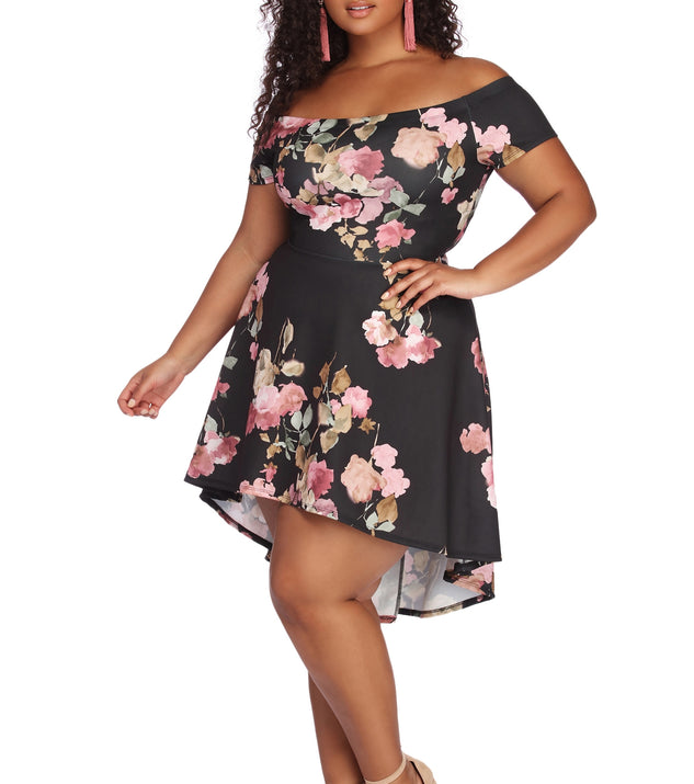 Plus Spring Into Floral Skater Dress & Windsor