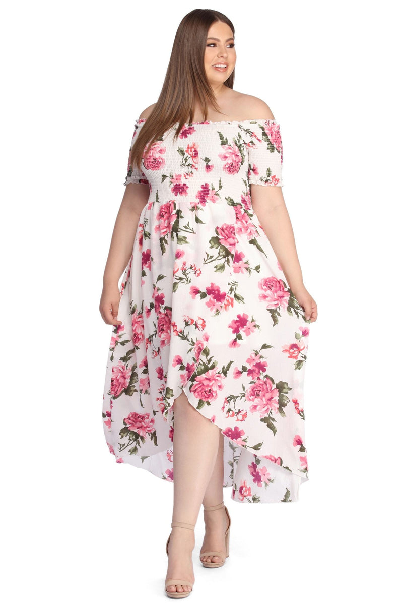 flowy flower dress