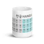 Hangul - Korean Alphabet - Blue