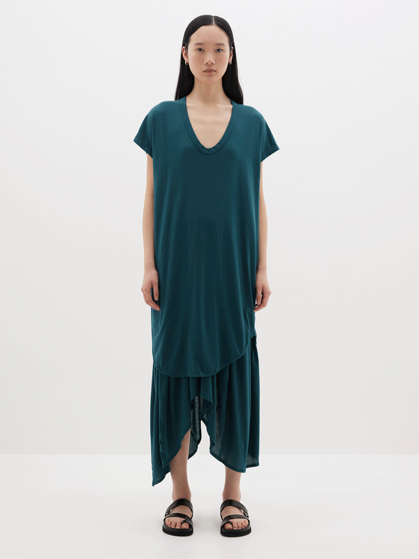 v neck jersey slip dress