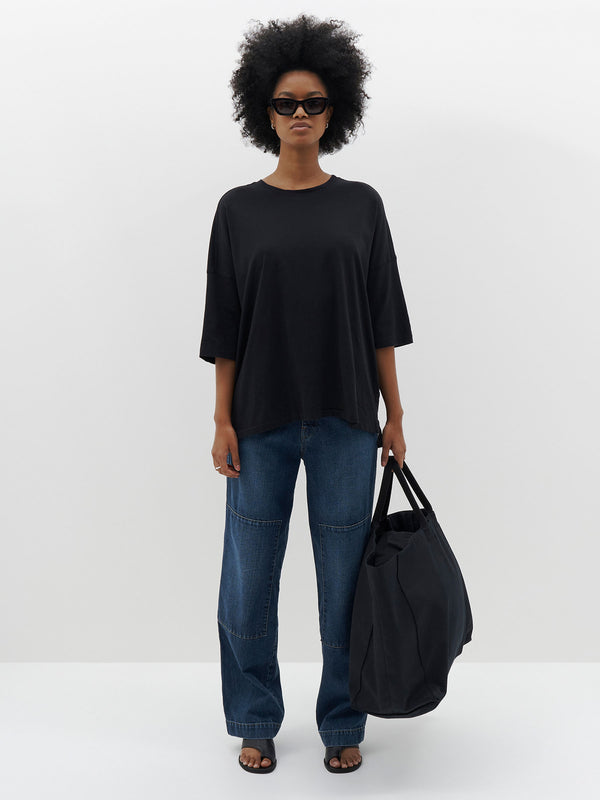 Blackskies Round Basic Men's Longline T-Shirt | Oversize Curved Fashion  Short Sleeve L/S Long Tee SML XL