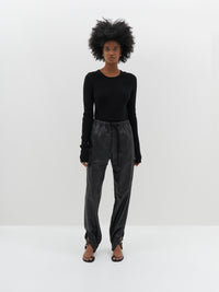 leather track pant