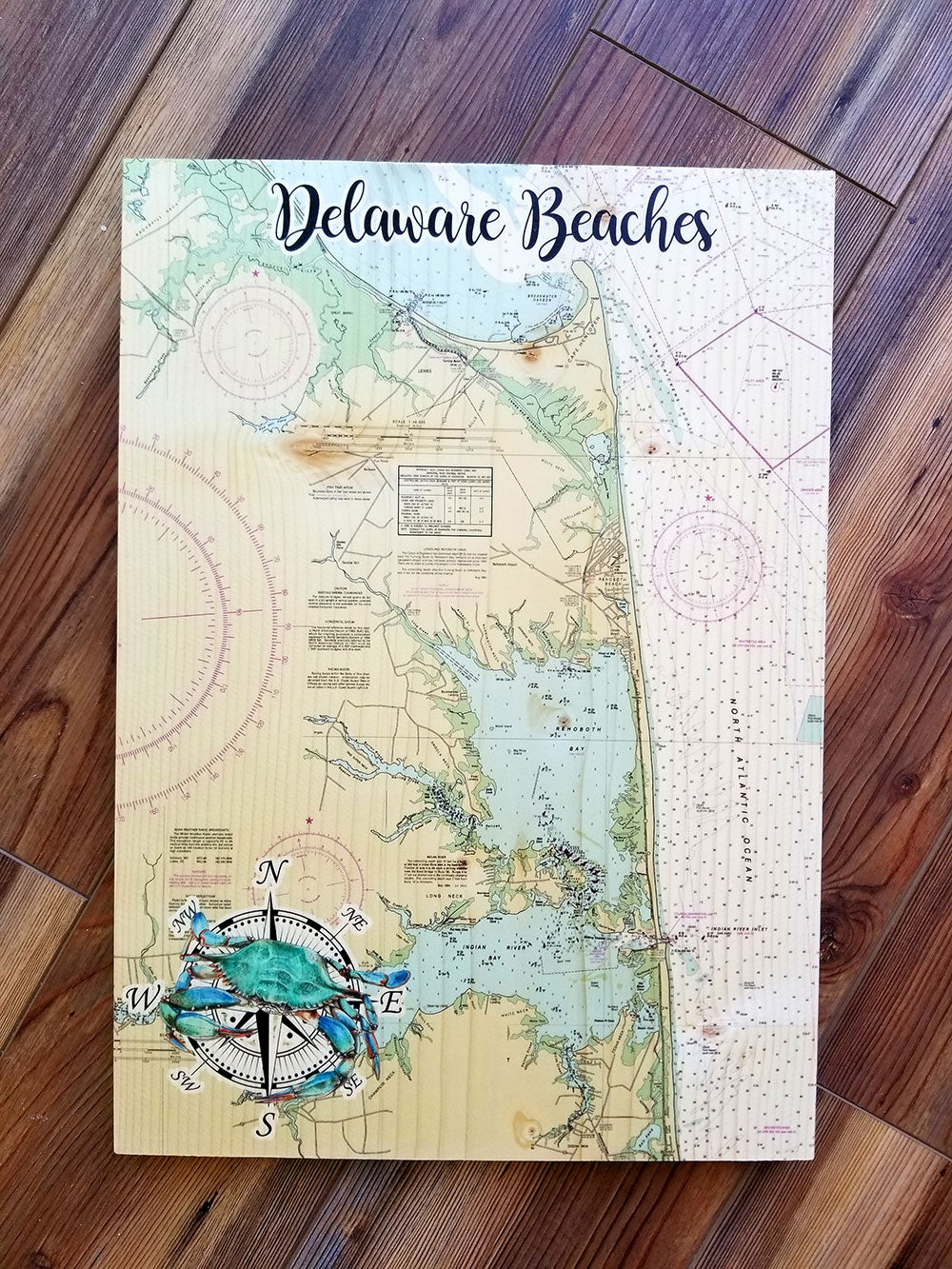 Delaware Beaches DE Plank Map MapMom   Delaware Beaches DE Plank 2048x2048 