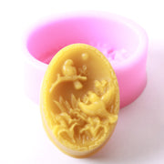 Oval Bird Silicone Soap Mould