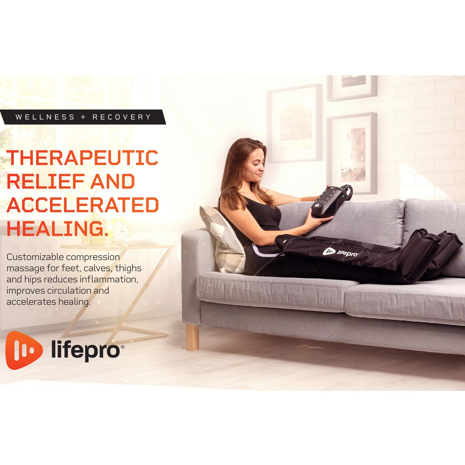 LifePro Axis Air Compression Compact & Portable Massager - Barbell Flex