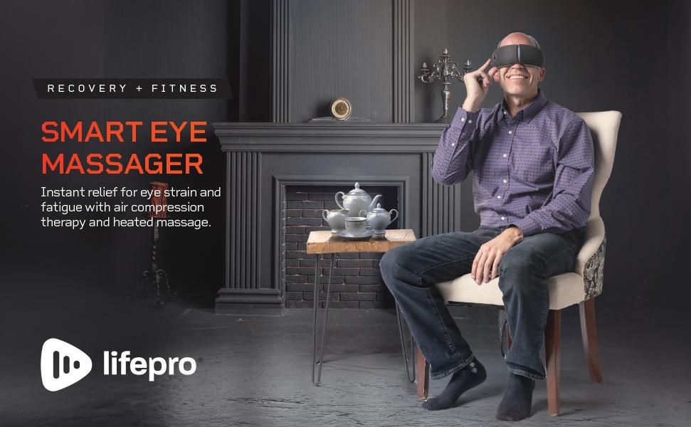 LifePro Oculax Smart Vibrations Acupressure Portable Eye Massager - Barbell Flex