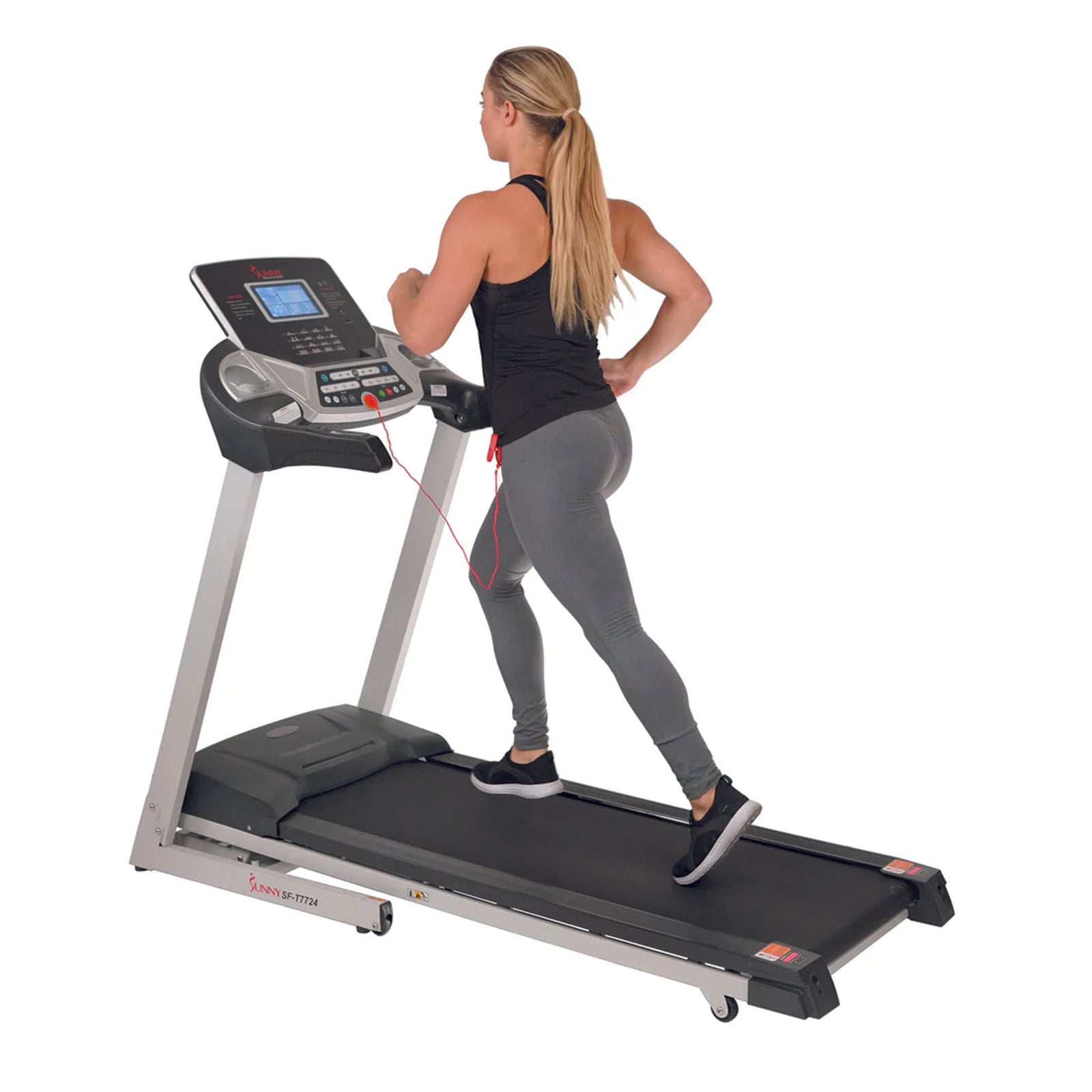 Sunny Health & Fitness Energy Flex Motorized Treadmill - Barbell Flex