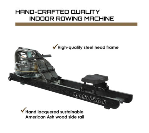 First Degree Fitness Apollo Hybrid Pro V Reserve Rowing Machine - Barbell Flex