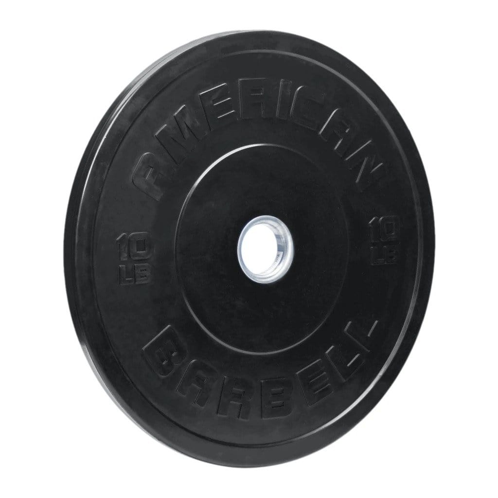 American Barbell Black LB Sport Rubber Training Bumper Plates - Pair of 2 - Barbell Flex