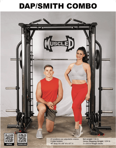 Muscle D DAP Smith Combo Training Gym Machine - Barbell Flex