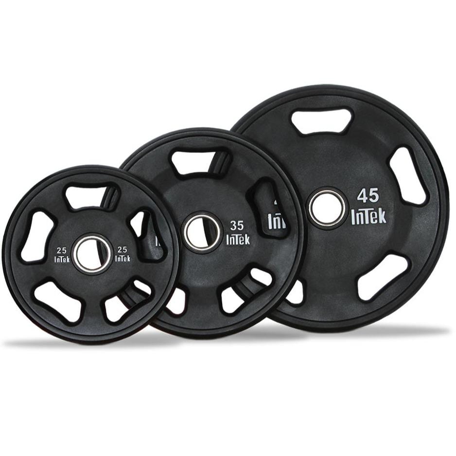 InTek Strength Armor Series Urethane Olympic 5-Grip Plate Pairs and Sets - Barbell Flex
