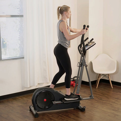 Sunny Health & Fitness Pre-Programmed Elliptical Trainer - Barbell Flex