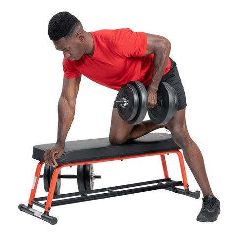 Sunny Health & Fitness Power Zone Strength Flat Bench - Barbell Flex