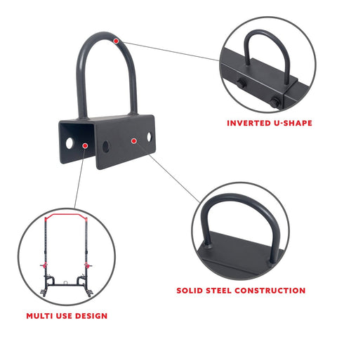 Sunny Health & Fitness U-Ring Attachment for Power Racks and Cages - Barbell Flex