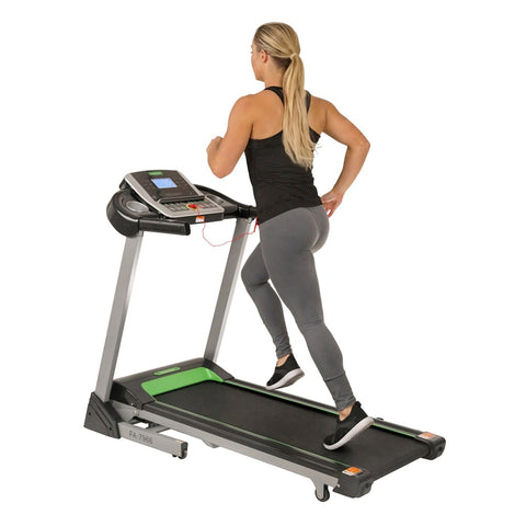 Sunny Health & Fitness Fitness Avenue Automated Incline Treadmill with Bluetooth Speakers - Barbell Flex