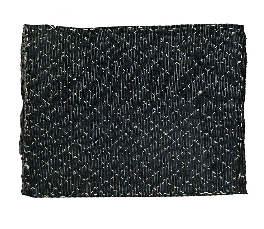 Sri | A Sashiko Stitched Zokin: Lattice Pattern