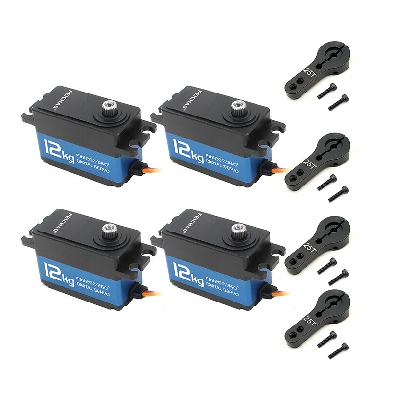 12kg Waterproof Servo Full Large Torque Metal Gear Digital Servo Low Profile for 1/10 RC Car 3racing SAKURA D4 CS Airplane Robot