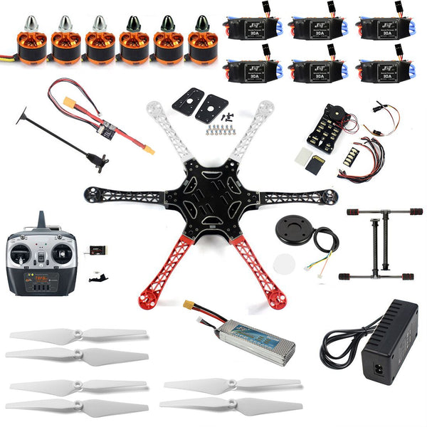 DIY F220 5inch 3-4S RC FPV Racing Drone Built-in OSD Betaflight with  BLHeli-S 30A 4in1 ESC 2300KV Brushless Motor 2.1mm FPV Cam