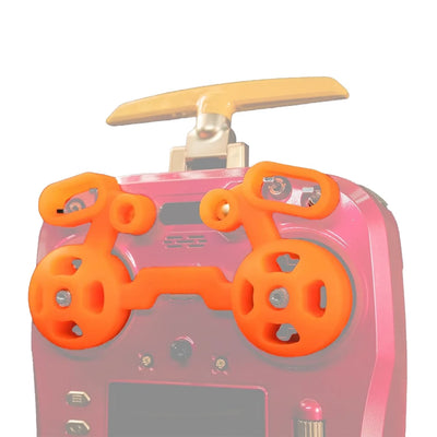 QWinOut RC Model Airplane Remote Control Joystick Protection Cover Orange Color Rocker Guard Shell for Jumper ...