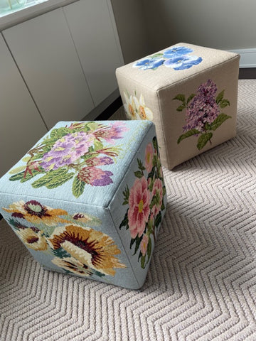 Elizabeth Bradley floral tapestry cubes