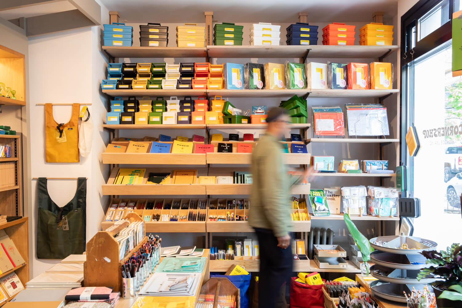 CORNERSHOP HIGHTIDE BROOKLYN NEW YORK interior wall of stationery items