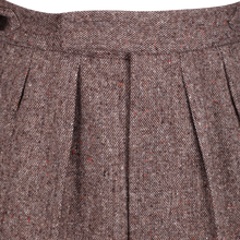 Pleated tweed trouser