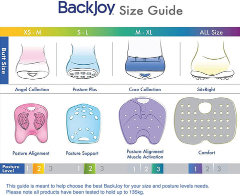 BackJoy SitSmart Posture Core Seat Pad, Designed for Lower Back