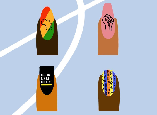 black history nail design