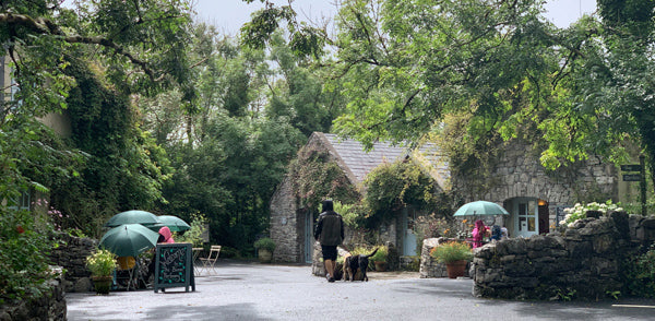 Customers in the rain