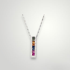 Multi-Color Sapphire Necklace - Q&T Jewelry