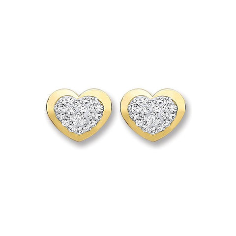 crystal heart earrings