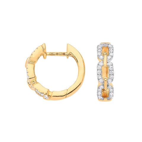 diamond huggie hoops