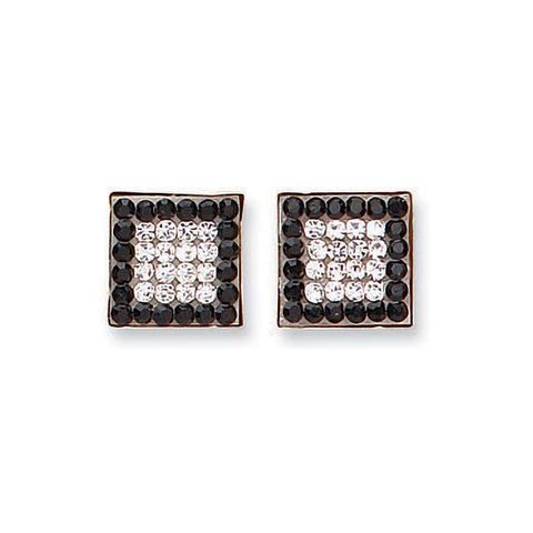 cubic zirconia square stud earrings