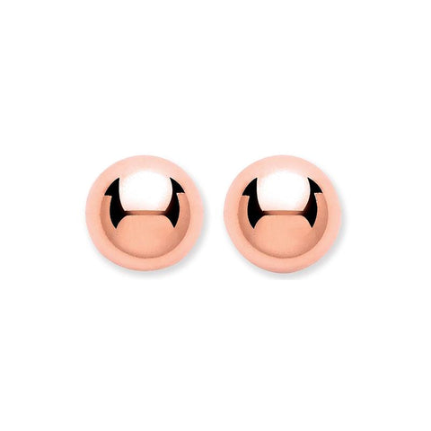 rose gold ball earrings