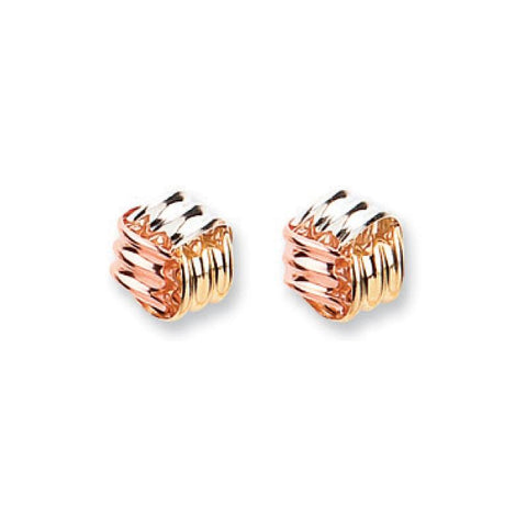 rose gold knot earrings