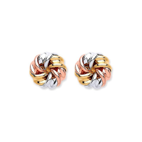 rose gold knot earrings