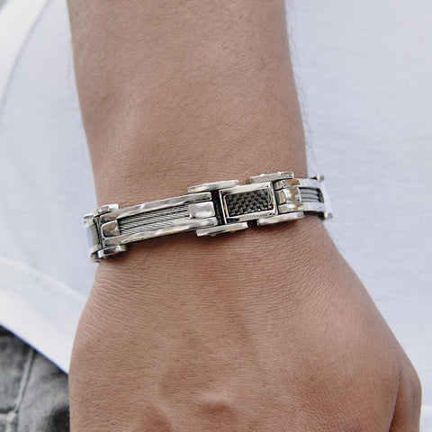 stainless steel bracelet with magnets