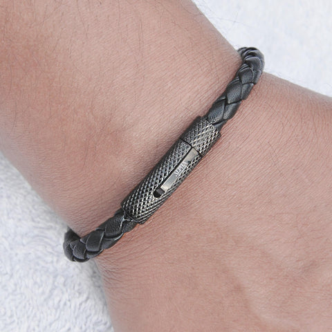 Men Bracelet Wide Leather Bracelet Cuff for Men Mens  Etsy