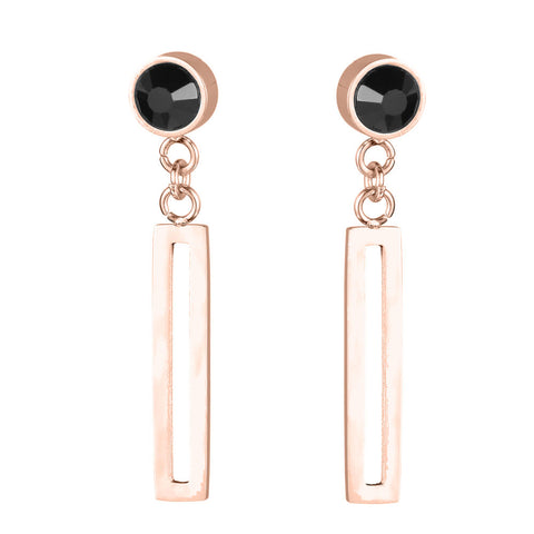 stainless steel drop earrings